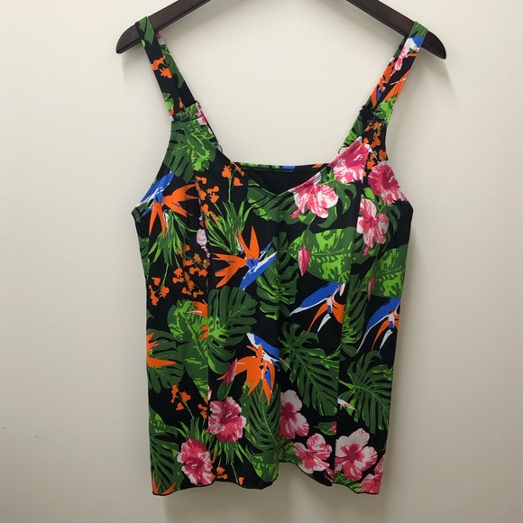 Denim&Co Other - Hi-Low Tankini Swimsuit with Skirt